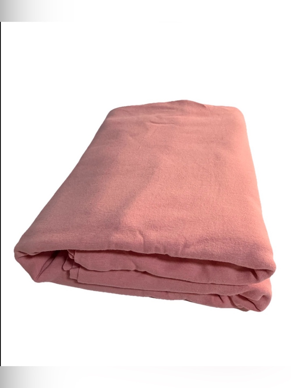 Ballet Pink Solid Cotton Spandex Knit Fabric. 2 yard Remnant. 58” width.